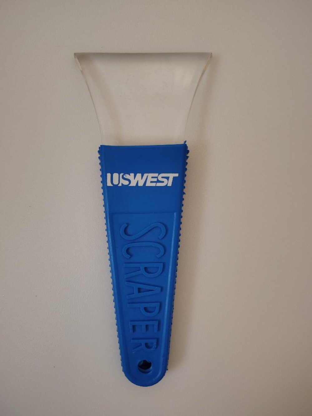 Vintage USWEST Blue Ice Scraper